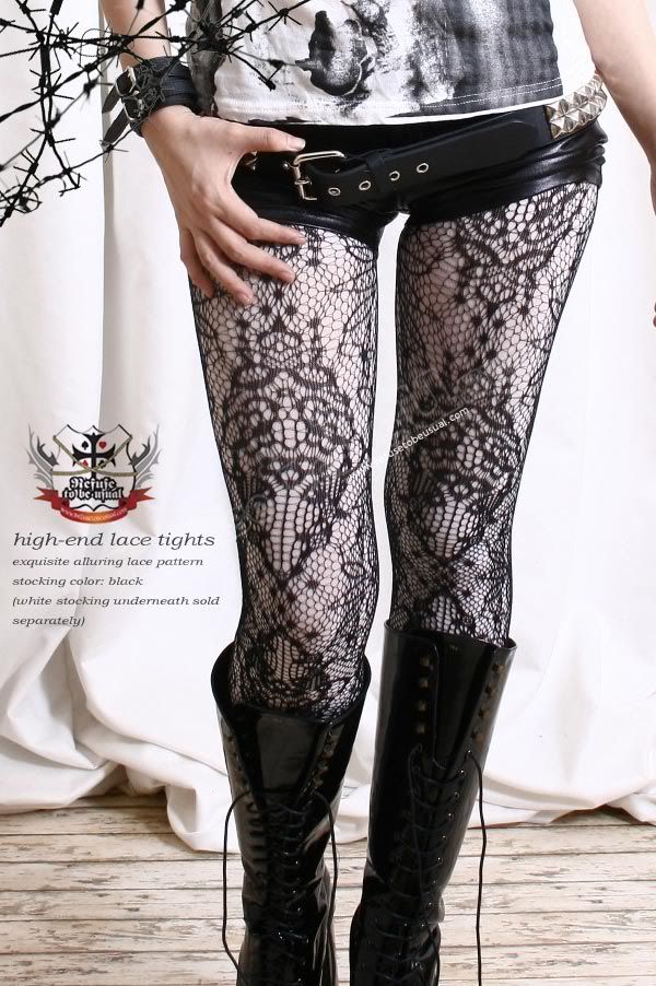 Romantic Vintage French Crochet Lace Tights Pantyhose Ebay